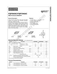 FQPF5N50CT Datasheet Cover