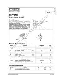 FQPF5N60 Datasheet Cover