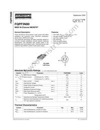 FQPF5N80 Datasheet Cover