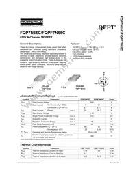 FQPF7N65C_F105 Datasheet Cover