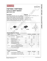 FQPF7N80C Datasheet Page 2