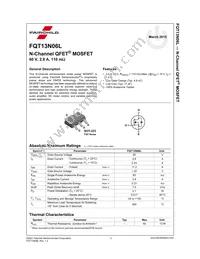 FQT13N06LTF Datasheet Page 2