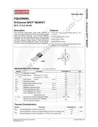 FQU20N06LTU Datasheet Page 2