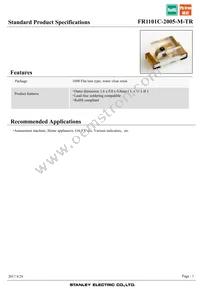 FR1101C-2005-M-TR Datasheet Cover