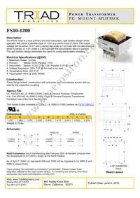 FS10-1200 Datasheet Cover