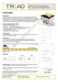 FS10-3600 Datasheet Cover