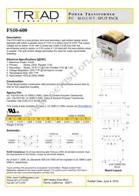 FS10-600 Datasheet Cover