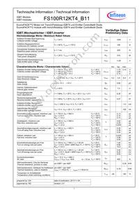 FS100R12KT4B11BOSA1 Datasheet Cover