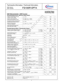 FS100R12PT4BOSA1 Datasheet Page 2