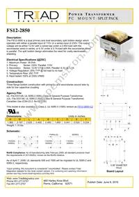FS12-2850 Datasheet Cover