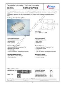 FS150R07PE4BOSA1 Datasheet Cover