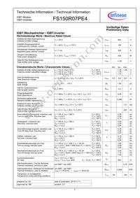 FS150R07PE4BOSA1 Datasheet Page 2