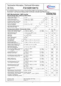 FS150R12KT3BOSA1 Datasheet Cover