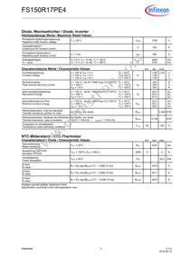 FS150R17PE4BOSA1 Datasheet Page 3