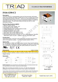 FS16-1250-C2 Datasheet Cover