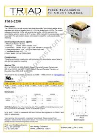 FS16-2250 Datasheet Cover