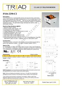 FS16-2250-C2 Datasheet Cover