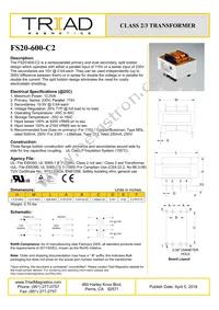 FS20-600-C2 Datasheet Cover