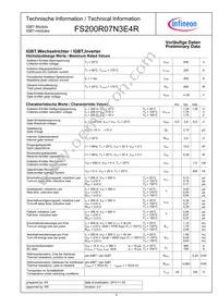 FS200R07N3E4RBOSA1 Datasheet Page 2