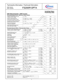 FS200R12PT4BOSA1 Datasheet Page 2