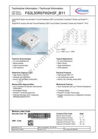 FS3L50R07W2H3FB11BOMA1 Datasheet Cover