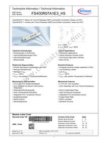 FS400R07A1E3H5BPSA1 Datasheet Cover