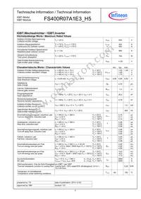 FS400R07A1E3H5BPSA1 Datasheet Page 2