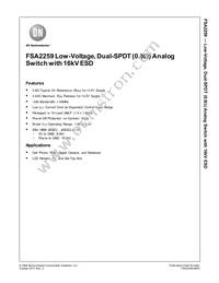 FSA2259UMX Datasheet Cover
