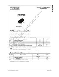 FSBCW30 Datasheet Cover