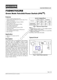 FSDM07652RBWDTU Datasheet Page 2