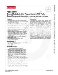 FSQ0465RUWDTU Datasheet Cover