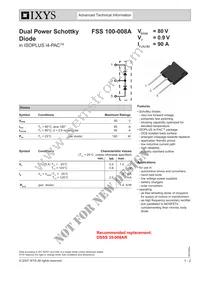 FSS100-008A Datasheet Cover