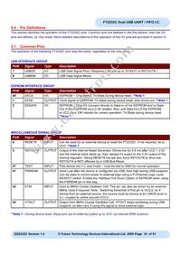 FT2232C-REEL Datasheet Page 10