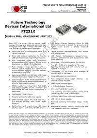 FT231XQ-R Datasheet Cover
