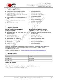 FT232BQ-REEL Datasheet Page 2