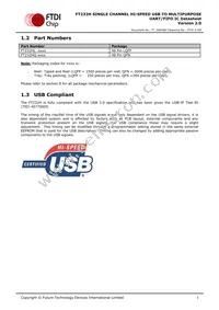 FT232HQ-TRAY Datasheet Page 3