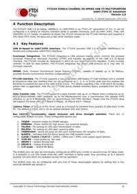 FT232HQ-TRAY Datasheet Page 18