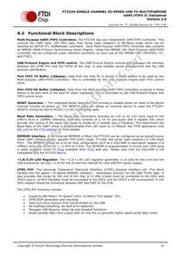 FT232HQ-TRAY Datasheet Page 19