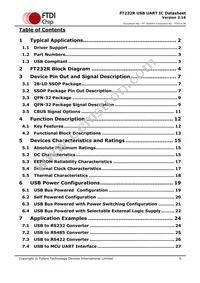 FT232RQ-TRAY Datasheet Page 5