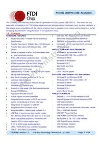 FT245BQ-REEL Datasheet Cover