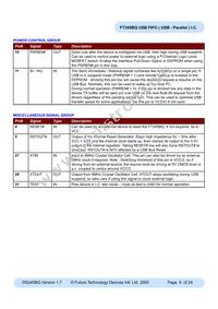 FT245BQ-REEL Datasheet Page 9