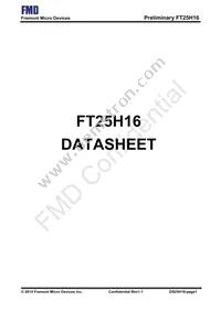 FT25H16T-RB Datasheet Cover