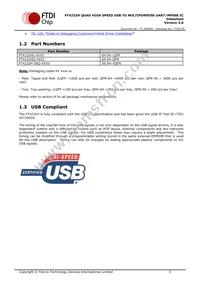 FT4232HQ-TRAY Datasheet Page 3