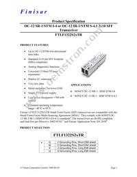 FTLF1322S2HTR Datasheet Cover