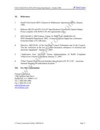 FTLF1322S2HTR Datasheet Page 11