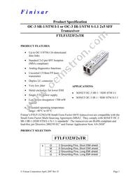 FTLF1323F2MTR Datasheet Cover