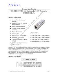 FTLF1421S1MCL Datasheet Cover