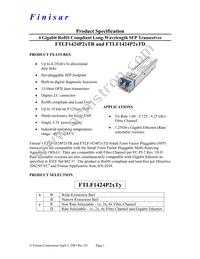 FTLF1424P2BTR Datasheet Cover