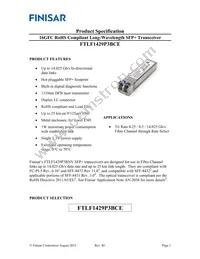 FTLF1429P3BCE Datasheet Cover