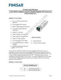 FTLF1519P1BCL Datasheet Cover